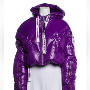 Purple cropped KhrisJoy puffer jacket